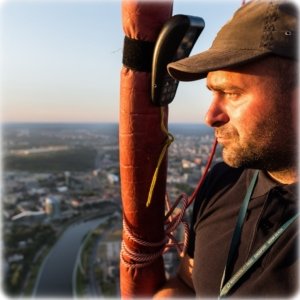 Ballooning Goods founder, hot air balloon pilots Marius Naujalis